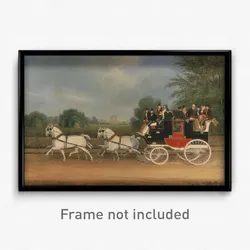 James Pollard - The London-Faringdon Coach passing Buckland House, Berkshire