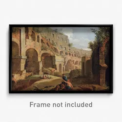 Attributed to Pietro F. Garoli - Capriccio - interior of the Colosseum, Rome