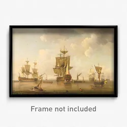 Charles Brooking (attributed ) - Men of War in Harbour
