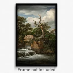 Jacob van Ruisdael - Landscape with a mill-run and ruins