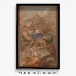 James Thornhill - A Sketch of Gratitude Crowned by Peace, with Other Allegorical Figures of Industry, Fame and Plenty