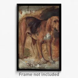 Holman Hunt - Study of a bloodhound