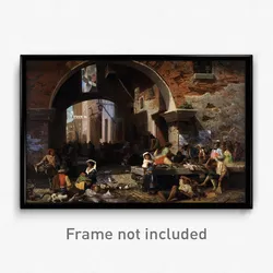 Albert Bierstadt - Roman Fish Market. Arch of Octavius
