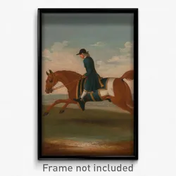 James Seymour - One of Four Portraits of Horses - a Chestnut Racehorse Exercised by a Trainer in a Blue Coat- gallop...