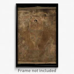 Footprints of the Third Karmapa, Rangjung Dorje (1284-1339) together with a portrait and the eight auspicious symbols from the 14th century.jpg