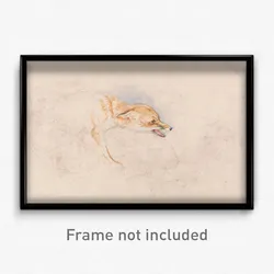 John Frederick Lewis - Study of a Crouching Fox, Facing Right