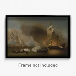 Willem van de Velde the Younger - An Action off the Barbary Coast with Galleys and English Ships