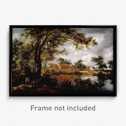 Hobbema, Meindert - Wooded landscape with a Water-mill