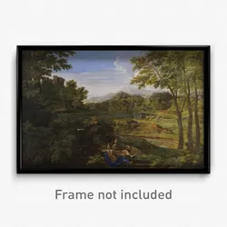 Nicolas Poussin - Paysage avec deux nymphes et un serpent