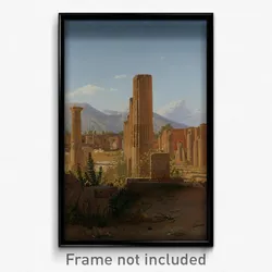 Christen Schjellerup Købke (Danish - The Forum at Pompeii with Vesuvius in the Background