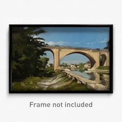 Henri-Joseph Harpignies - The Railroad Bridge at Briare