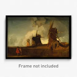 John Sell Cotman - Drainage Mills in the Fens, Croyland, Lincolnshire