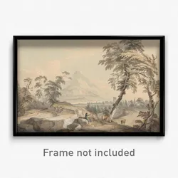 Paul Sandby - Italianate Landscape with Travelers, No. 1