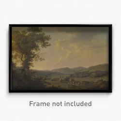William Ashford - Landscape with Haymakers and a Distant View of a Georgian House