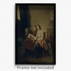 John Hamilton Mortimer - Portrait of a Man and a Boy Looking at Prints