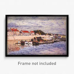 Alfred Sisley - Barges on the Loing at Saint-Mammès