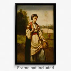 Jean-Baptiste-Camille Corot (attributed to) - Woman with Water Jar