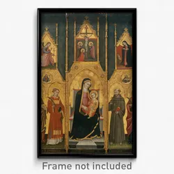 Giovanni di Pietro da Pisa - Altarpiece of the Virgin with Saints Agatha, Stephen, Francis and a Martyr Saint