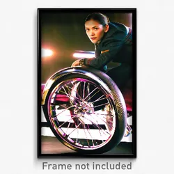 Pixel Art Poster - Vivacious Wheels (8 Bit Psychedelic Trippy Video Game Print)
