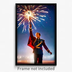 Pixel Art Poster - Elegant Independence Day (8 Bit Psychedelic Video Game Print)