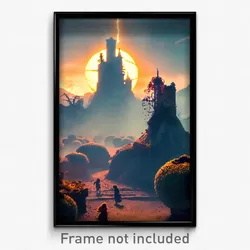Pixel Art Poster - Grimy Dreamscape (8 Bit Psychedelic Trippy Video Game Print)