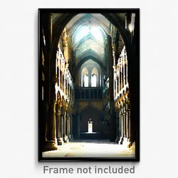 Pixel Art Poster - Strange Cloister (8 Bit Psychedelic Trippy Video Game Print)