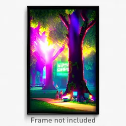 Pixel Art Poster - Nifty Grove (8 Bit Psychedelic Trippy Weird Video Game Print)