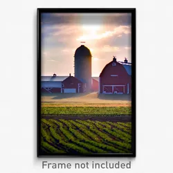 Pixel Art Poster - Monumental Farm (8 Bit Psychedelic Trippy Video Game Print)
