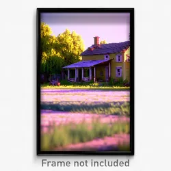 Pixel Art Poster - Vacant Homestead (8 Bit Psychedelic Trippy Video Game Print)
