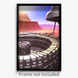 Pixel Art Poster - Metallic Mesa (8 Bit Psychedelic Trippy Video Game Print)