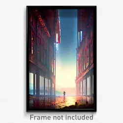 Pixel Art Poster - Unusual Vista (8 Bit Psychedelic Trippy Video Game Print)