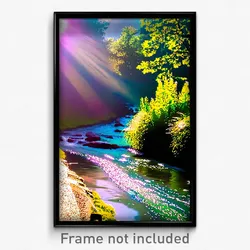 Pixel Art Poster - Pleasant Stream (8 Bit Psychedelic Trippy Video Game Print)