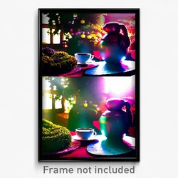 Pixel Art Poster - Remarkable Tea (8 Bit Psychedelic Trippy Video Game Print)