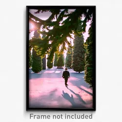 Pixel Art Poster - Evergreen Vienna (8 Bit Psychedelic Trippy Video Game Print)