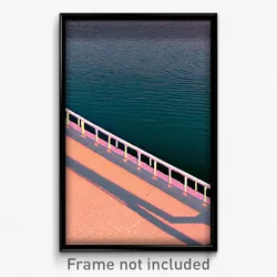 Pixel Art Poster - Simple Jetty (8 Bit Psychedelic Trippy Video Game Print)