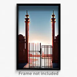 Pixel Art Poster - Modest Gate (8 Bit Psychedelic Trippy Weird Video Game Print)