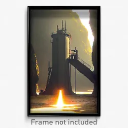 Pixel Art Poster - Flat Mine (8 Bit Psychedelic Trippy Weird Video Game Print)