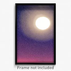 Pixel Art Poster - Original Moon (8 Bit Psychedelic Trippy Video Game Print)