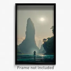 Pixel Art Poster - Hard To Find Karst (8 Bit Psychedelic Video Game Print)