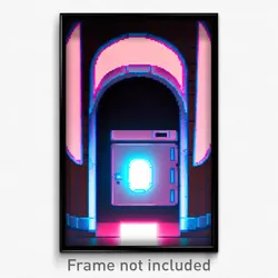 Pixel Art Poster - Plastic Portal (8 Bit Psychedelic Trippy Video Game Print)