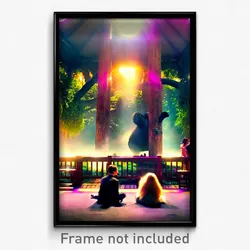 Pixel Art Poster - Thick Zoo (8 Bit Psychedelic Trippy Weird Video Game Print)