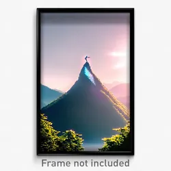 Pixel Art Poster - Novel Peak (8 Bit Psychedelic Trippy Weird Video Game Print)
