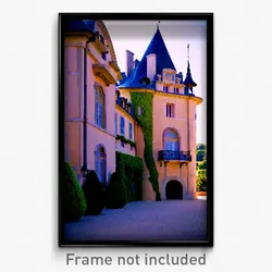Pixel Art Poster - Unusual Chateau (8 Bit Psychedelic Trippy Video Game Print)
