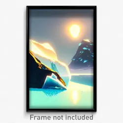 Pixel Art Poster - Tiny Iceberg (8 Bit Psychedelic Trippy Video Game Print)