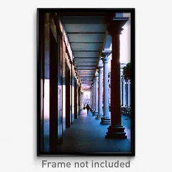 Pixel Art Poster - Urban Colonnade (8 Bit Psychedelic Trippy Video Game Print)