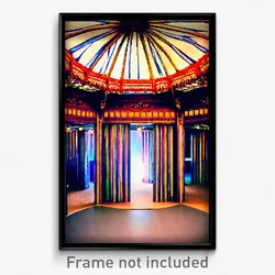Pixel Art Poster - Rare Pavillion (8 Bit Psychedelic Trippy Video Game Print)