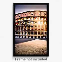 Pixel Art Poster - Modest Colosseum (8 Bit Psychedelic Trippy Video Game Print)