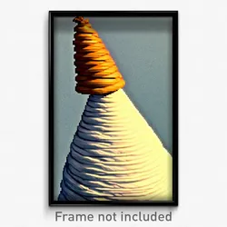 Pixel Art Poster - Coarse Cone (8 Bit Psychedelic Trippy Weird Video Game Print)
