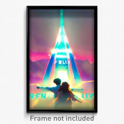 Pixel Art Poster - Infinite Folly (8 Bit Psychedelic Trippy Video Game Print)