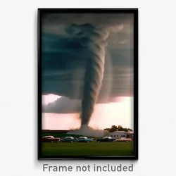 Pixel Art Poster - Classic Tornado (8 Bit Psychedelic Trippy Video Game Print)